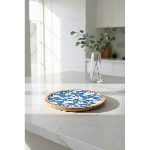 Mango Agac� Pasta Taba�� & Sunum Taba�� 20 Cm Desenli