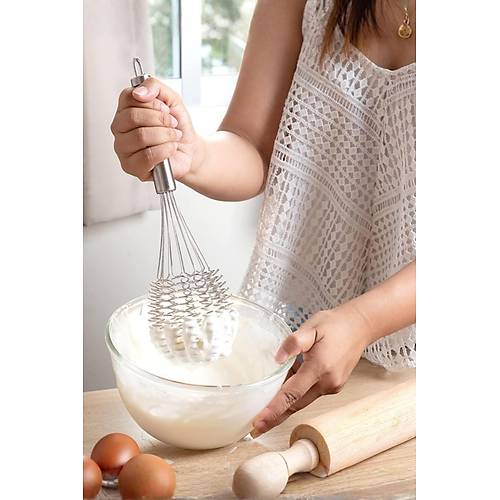L�ks �rg�l� Paslanmaz �elik ��rp�c� & Profesyonel Hamur Ve Sos Kar��t�r�c� (32 cm)