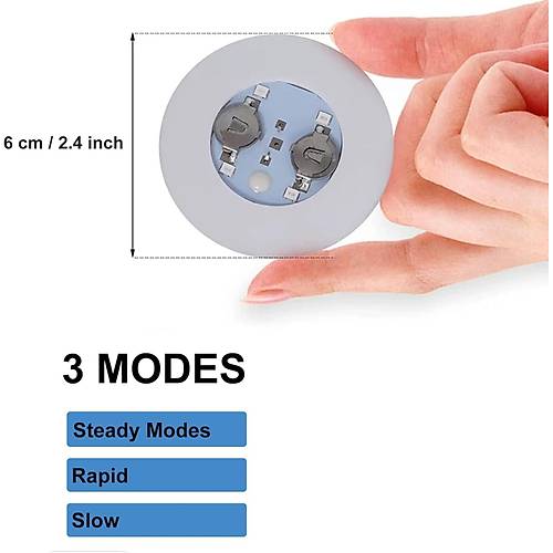 I��kl� Yap��kanl� Bardak Alt� Aparat� Ledli 3 Modlu 6 cm �ap 1 Adet