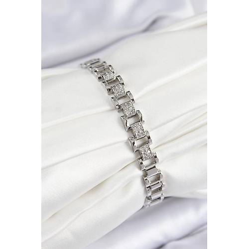 Pirin� Zirkon Ta�l� Par�al� Model G�m�� Renk Kad�n Bileklik