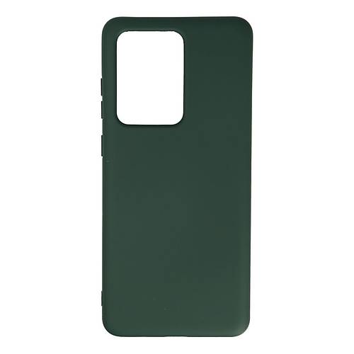 Galaxy S20 Ultra K�l�f Nano i�i Kadife Silikon - Koyu Ye�il