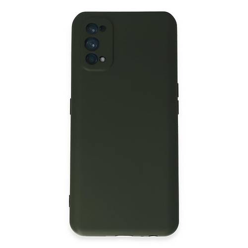Realme 7 Pro K�l�f Nano i�i Kadife Silikon - Koyu Ye�il