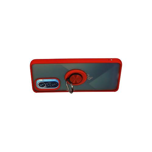 Redmi K40 K�l�f Montreal Y�z�kl� Silikon Kapak - K�rm�z�