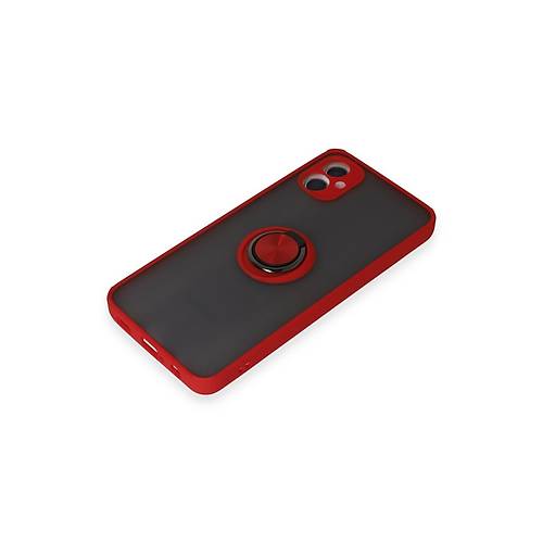 Galaxy A05 K�l�f Montreal Y�z�kl� Silikon Kapak - K�rm�z�