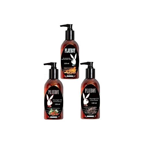 Playboy 3 Adet Playboy �ilek Aromal� Kokulu Ve Is�t�c�l� Rahatlat�c�l� V�cut Masaj Ya��