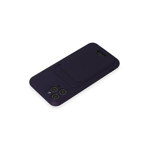 iPhone 11 Pro K�l�f Kelvin Kartvizitli Silikon - Derin Mor