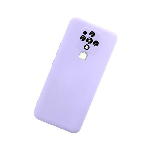 Camon 16 K�l�f Nano i�i Kadife Silikon - Lila