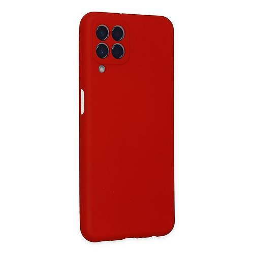 Galaxy M33 K�l�f Nano i�i Kadife Silikon - K�rm�z�