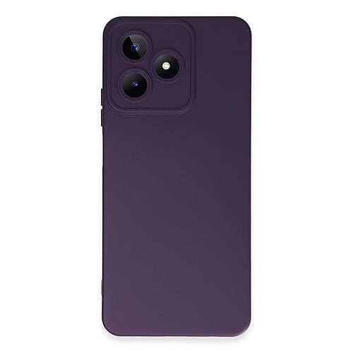 Realme C53 K�l�f Nano i�i Kadife Silikon - Mor