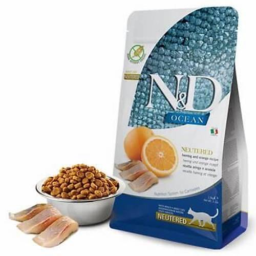 N&D Ocean Ringa Bal�kl� Portakall� Tah�ls�z K�s�rla�t�r�lm�� Kedi Mamas� 5 Kg