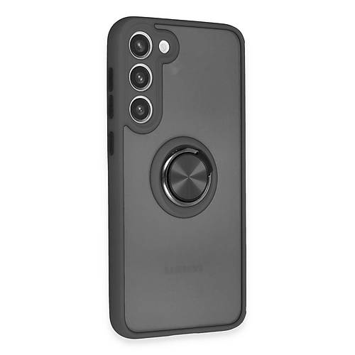 Galaxy S23 Plus K�l�f Montreal Y�z�kl� Silikon Kapak - Siyah