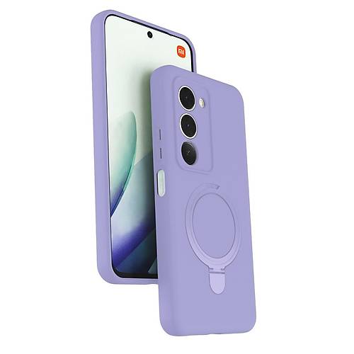 Redmi 15 4G Regal Magsafe Standl� Kapak - Lila
