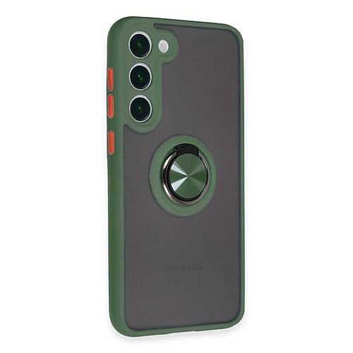Galaxy S23 Plus K�l�f Montreal Y�z�kl� Silikon Kapak - Ye�il