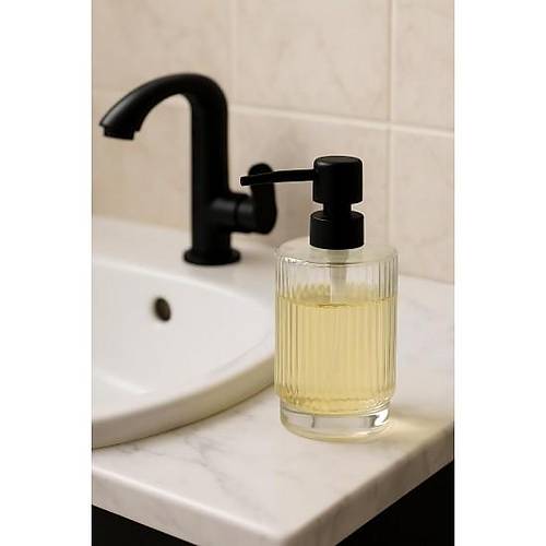 Cam �effaf S�v� Sabunluk 200 ml Banyo Lavabo