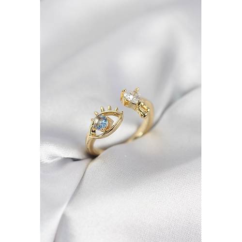 G�zya�� Model Gold Renk Zirkon Ta�l� Kad�n Y�z�k