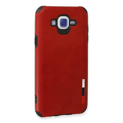 Galaxy J7 K�l�f Loop Deri Silikon - K�rm�z�