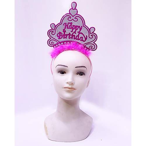 Happy Birthday Neon Pembe Renk Do�um G�n� Tac� 24x15 cm