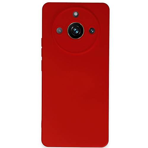 Realme 11 Pro K�l�f Nano i�i Kadife Silikon - K�rm�z�