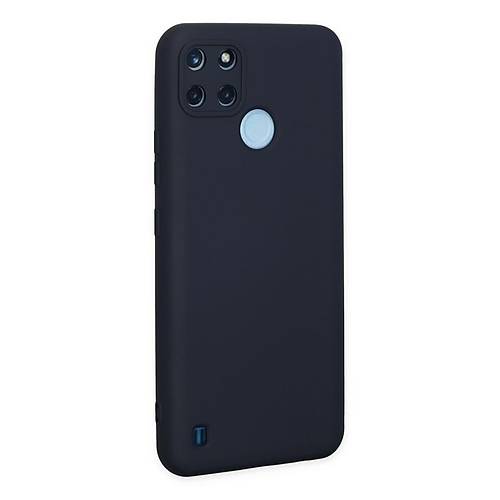 Realme C25Y K�l�f Nano i�i Kadife Silikon - Lacivert
