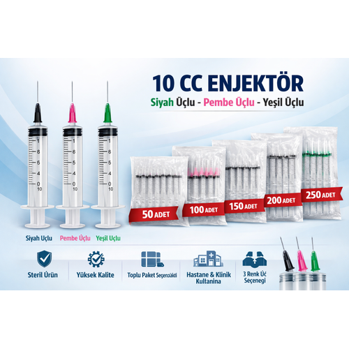 10CC Enjekt�r 10 ml Steril Medikal ��r�nga