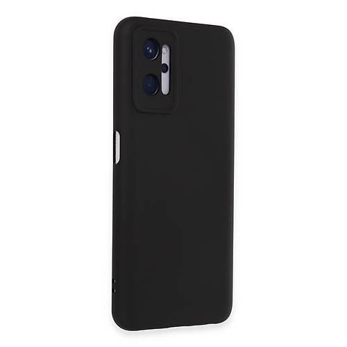 Realme 9i 4G K�l�f Nano i�i Kadife Silikon - Siyah