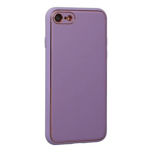 iPhone 7 K�l�f Coco Deri Silikon Kapak - Lila