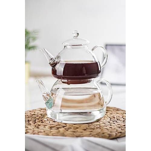 Dore Isaya Dayan�kl� Borosilikat Cam �aydanl�k 750 / 1300 ML