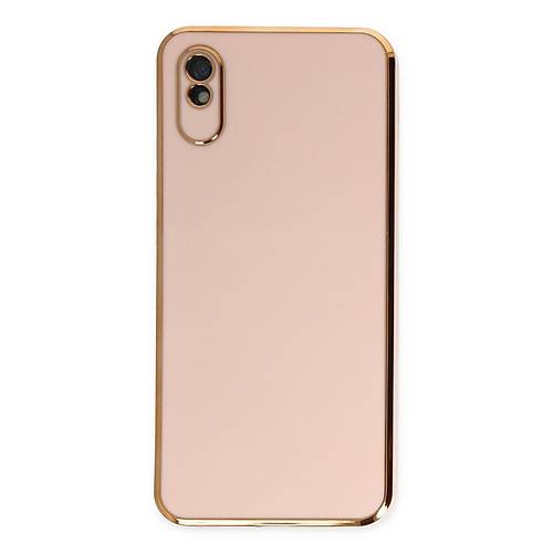 Redmi 9A K�l�f Volet Silikon - Pembe