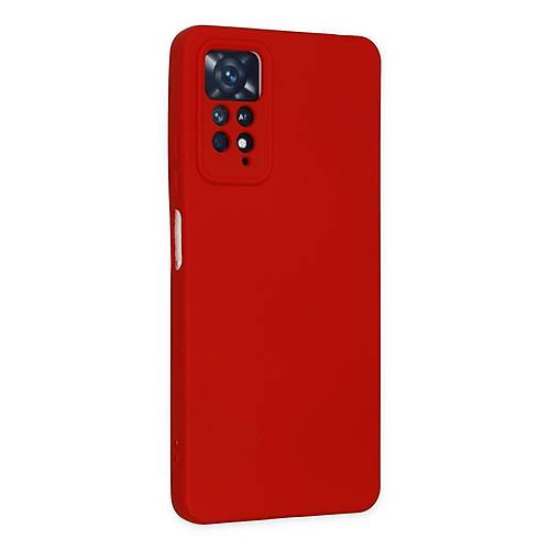 Redmi Note 11 Pro K�l�f Nano i�i Kadife Silikon - K�rm�z�