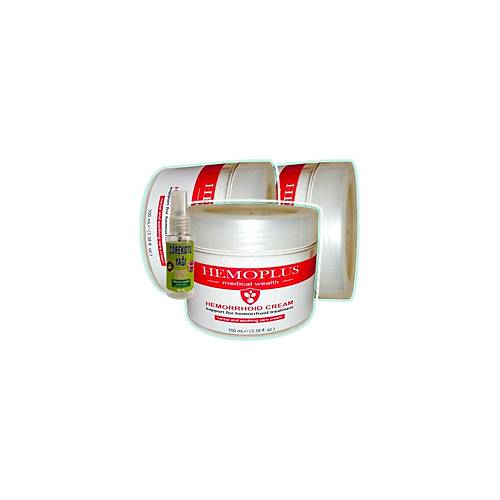 Hemoplus 3x100 ml Rahatlama Bak�m Kremi + 30 ml ��rek Otu Ya�� ile
