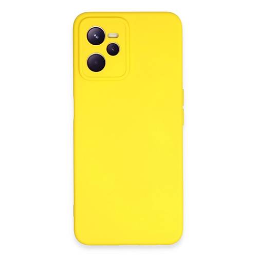 Realme C35 K�l�f Nano i�i Kadife Silikon - Sar�
