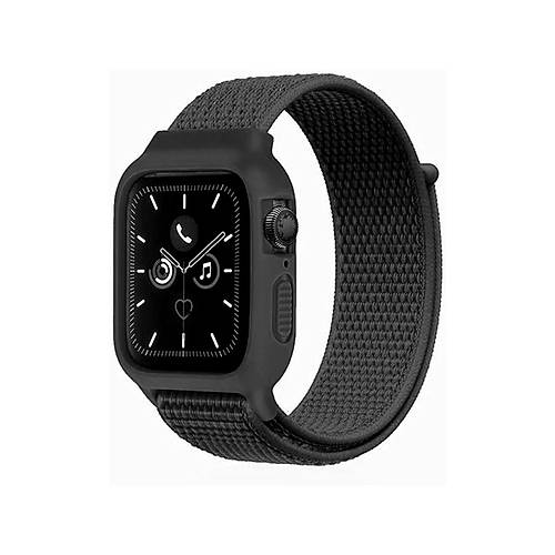 Watch 38mm Has�rl� C�rtc�rtl� Kasal� Kordon - Siyah