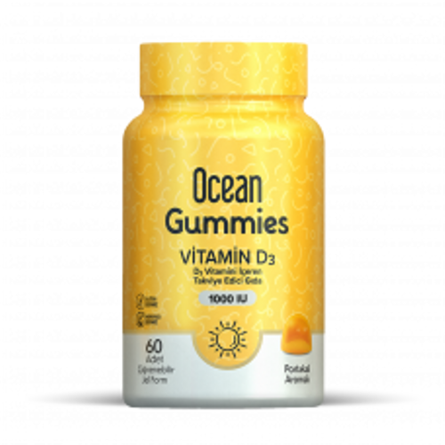 Ocean Gummies Vitamin D3 1000 IU 60 Adet