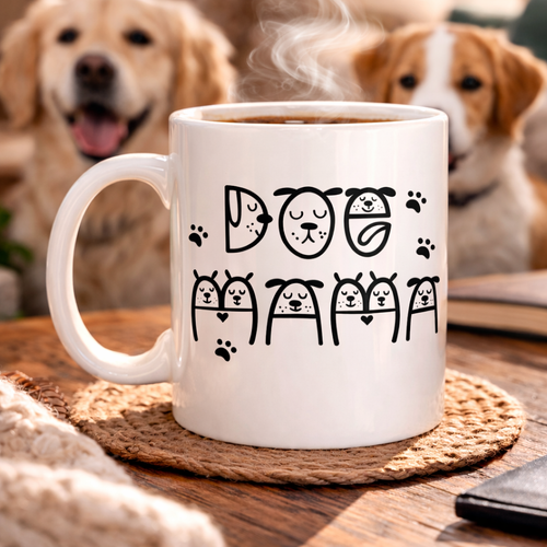 K�pek Severlere �zel Sevimli K�pek Tasar�ml� Porselen Kupa MODEL 183 � Dog Temal� Kahve Kupas� � Hediyelik Kupa