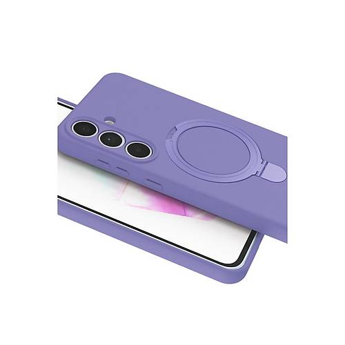 Galaxy S24 FE Regal Magsafe Standl� Kapak - Lila