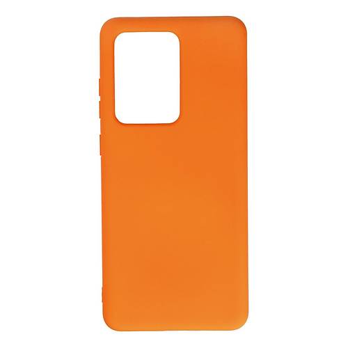Galaxy S20 Ultra K�l�f Nano i�i Kadife Silikon - Turuncu