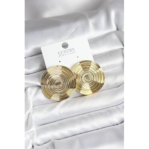 Pirin� Gold Renk Circle Model Kad�n K�pe