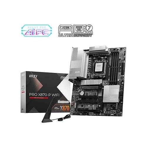 MSI PRO X870-P WIFI DDR5 8200MT/S 1XHDMI 1XUSB4 3XM.2 ATX AM5 (AMD AM5 9000/8000/7000 SER�LER� �LE UYUMLU)