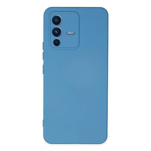 V23 5G K�l�f Nano i�i Kadife Silikon - Mavi