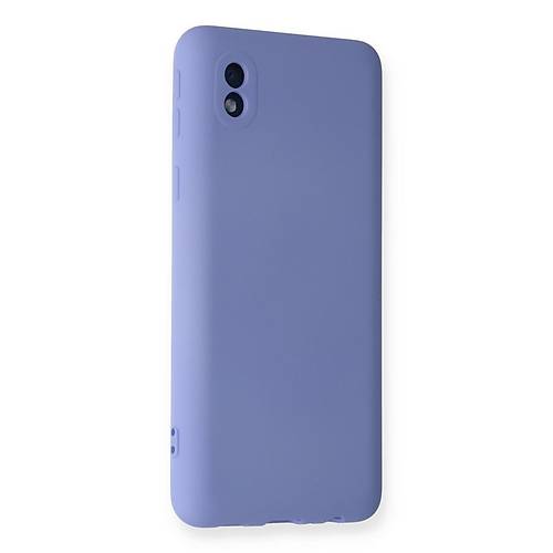 Galaxy A01 Core K�l�f Nano i�i Kadife Silikon - Lila