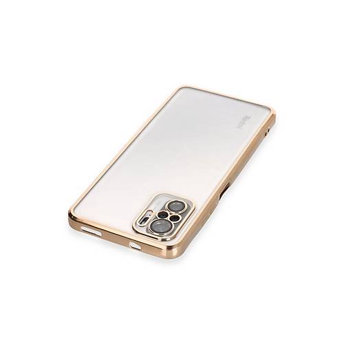 Redmi Note 10 K�l�f Razer Lensli Silikon - Gold