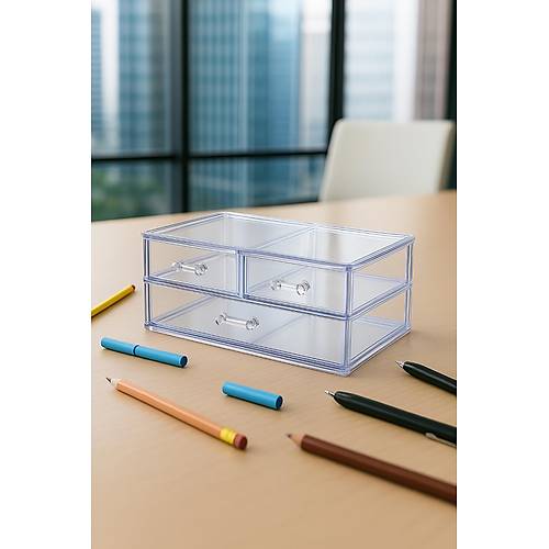 �effaf 3 �ekmeceli Kalemlik D�zenleyici Organizer 14�24�10 cm