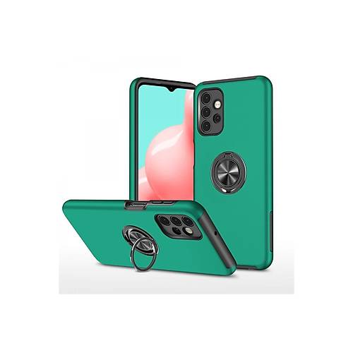 Galaxy A72 K�l�f Elit Y�z�kl� Kapak - Ye�il