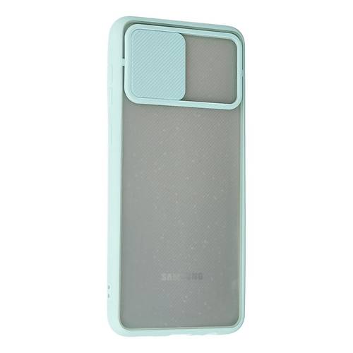 Galaxy A02 K�l�f Palm Buzlu Kamera S�rg�l� Silikon - Turkuaz