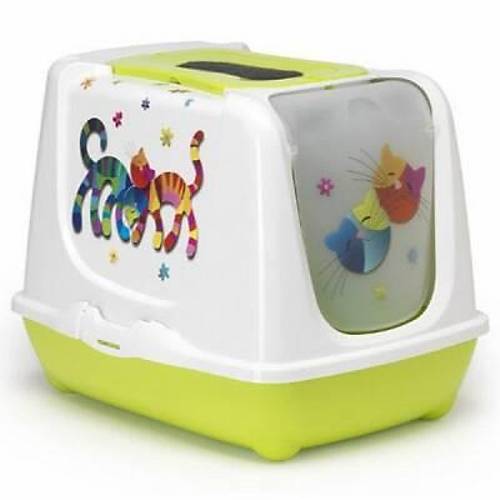 Trendy Kapal� Kedi Tuvaleti 50 Cm Ye�il