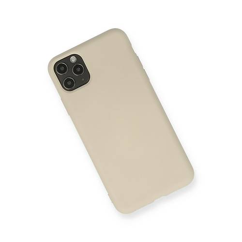 iPhone 11 Pro Max K�l�f Nano i�i Kadife Silikon - Bej