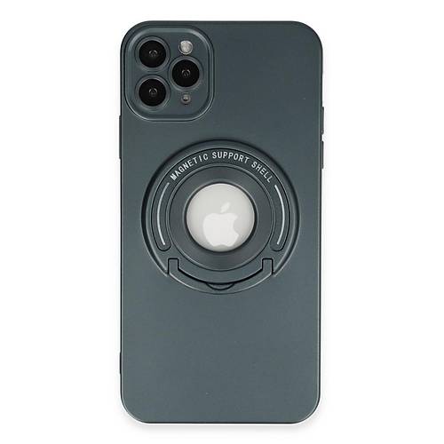 iPhone 12 Pro K�l�f Lukka Magneticsafe Kapak - Koyu Ye�il