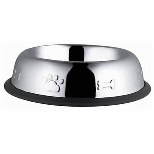 Desenli Oval Metal Kedi ve K���k Irk K�pek Mama Su Kab� 8 Oz 12 Cm