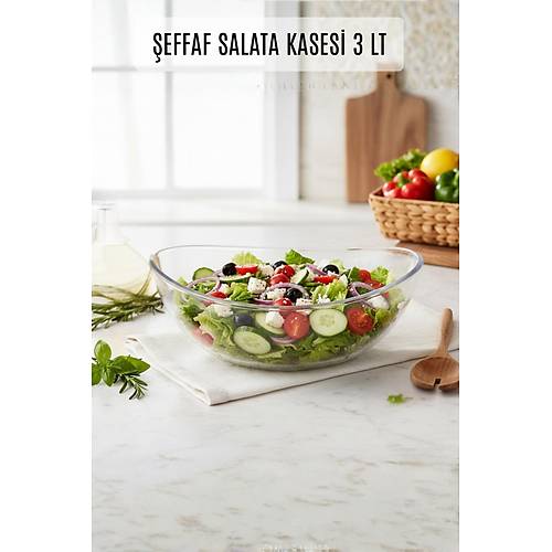 �effaf Akrilik Salata Kasesi 25 x 32 x 12 cm � 3 Lt