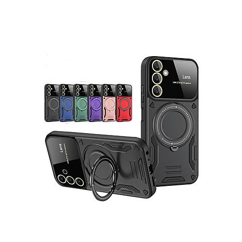 Galaxy A05S K�l�f Joy Lens Standl� Kapak - Siyah